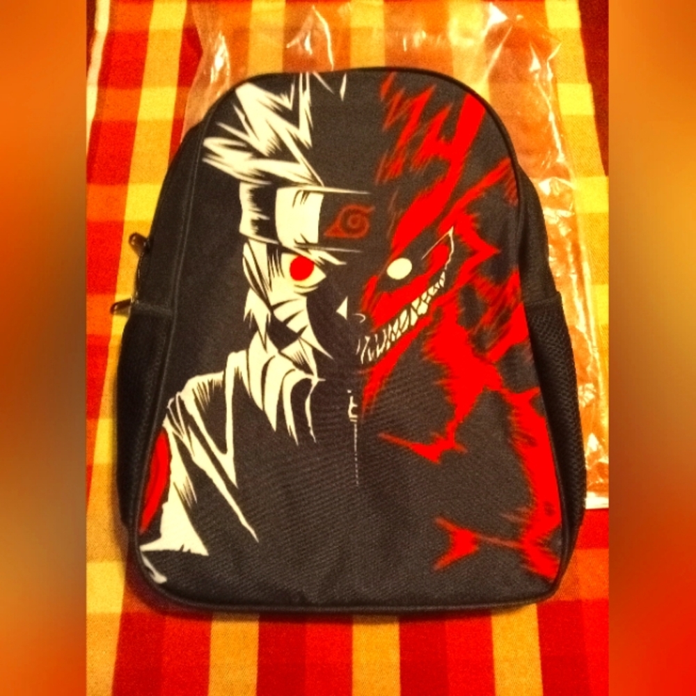 NIP Naruto red and black backpack